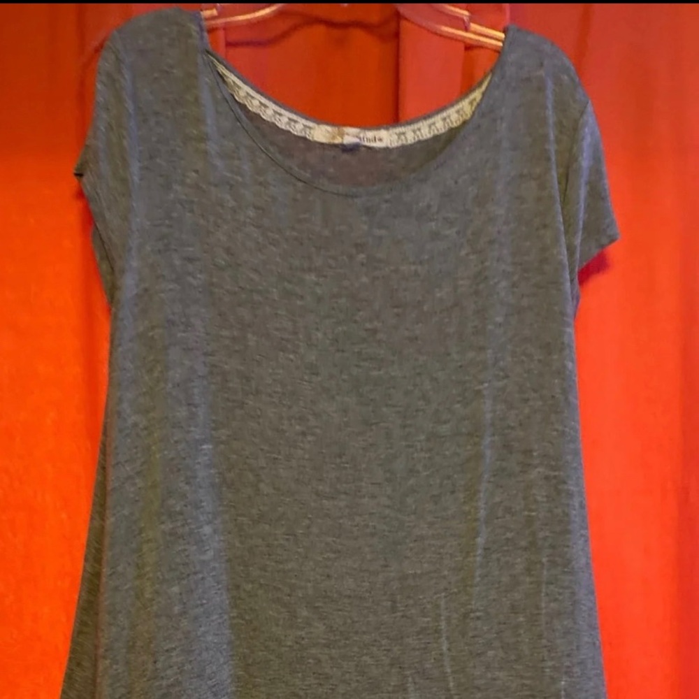 Rewind junior large lace hem tee